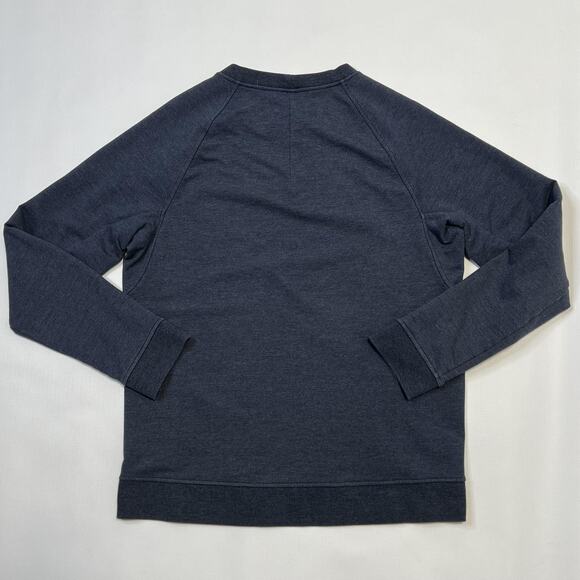 Lululemon Sweater Mens Medium Blue City Sweat Crew Pullover Hidden Zip Pocket - Picture 2 of 9